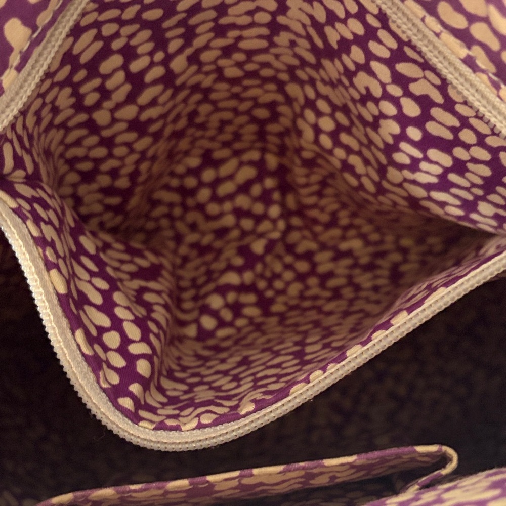 Fossil Crossbody Bag with Bird Design - Brown and Gray and Purple - Picture 13 of 15